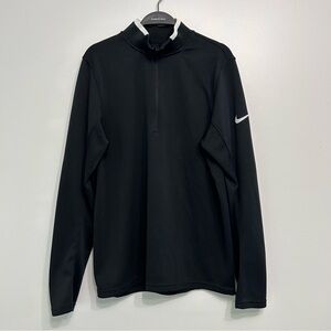 Nike Golf Dri Fit Black 1/4 Zip Pullover Sz S